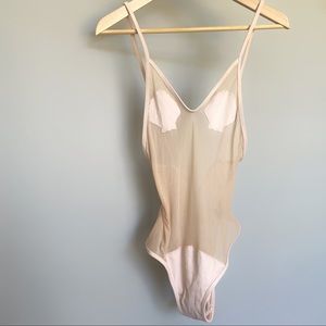 Minimale Animale mesh one-price swimsuit.